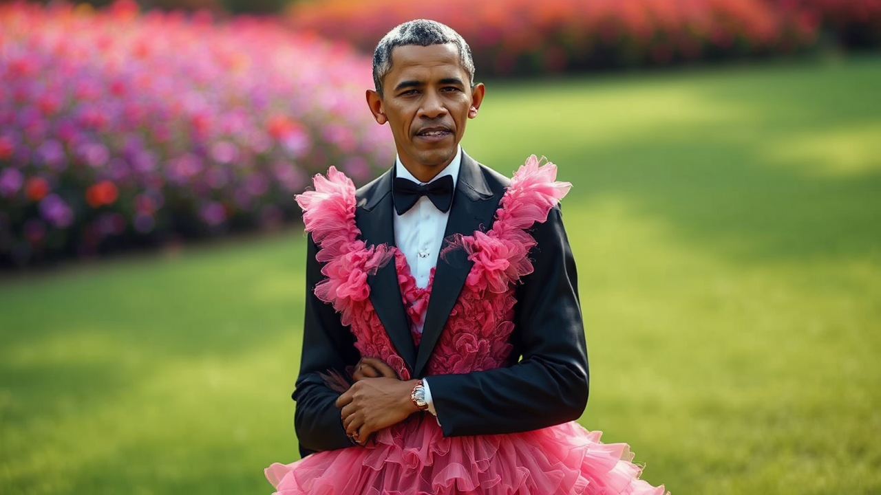 Barack Obama wearing a