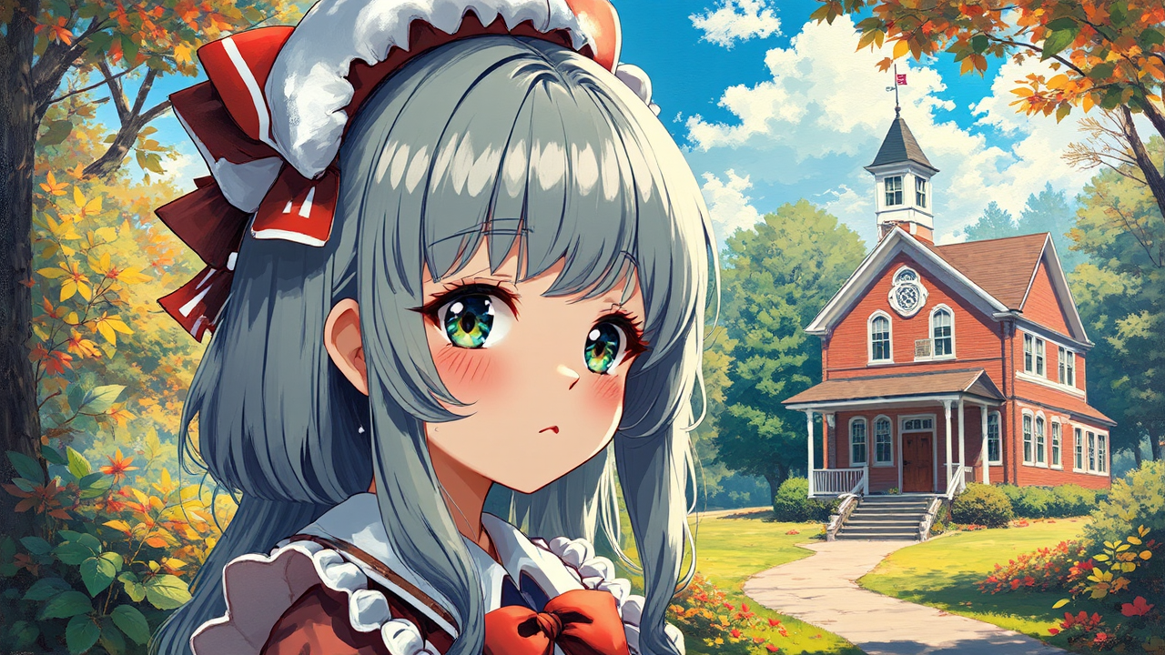 Norman Rockwell-inspired Touhou character