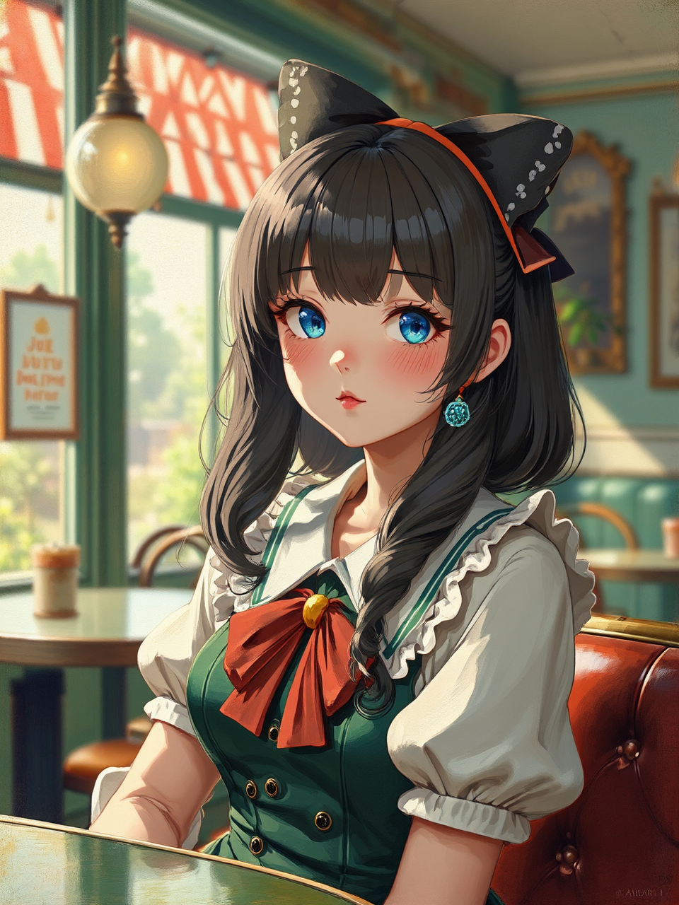 Anime girl in American-style
