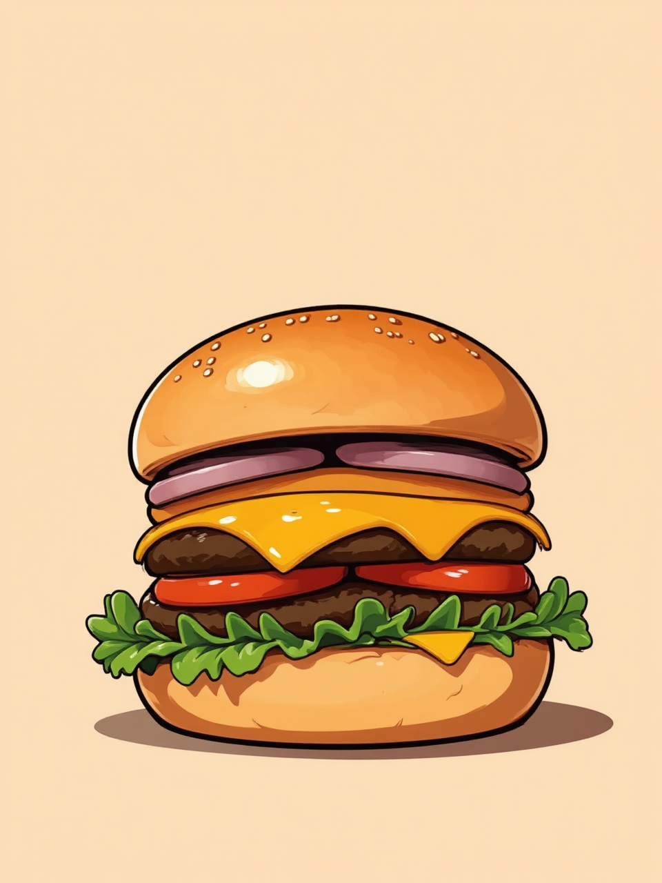 A burger in 3D