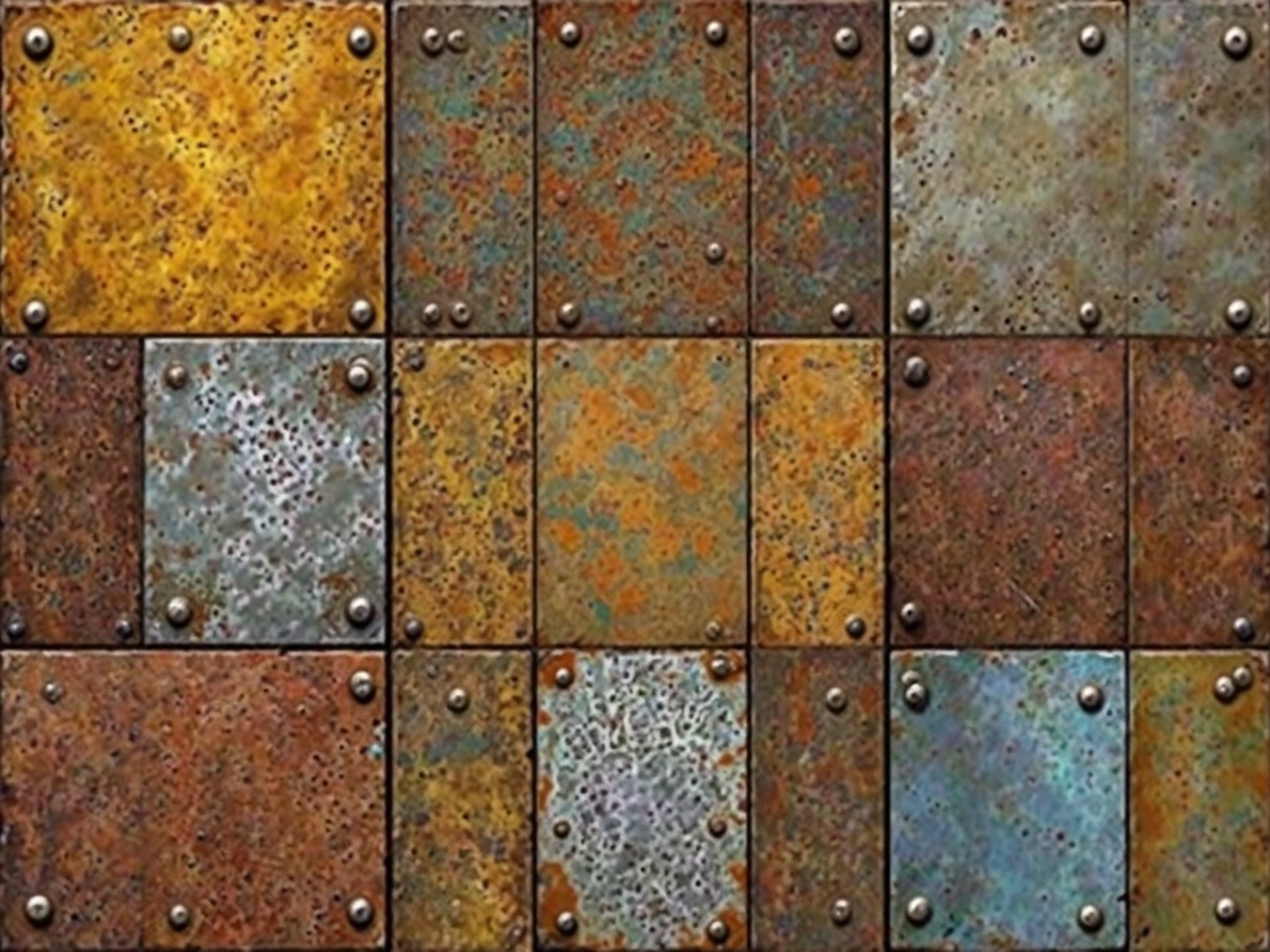Metal texture array, grungy