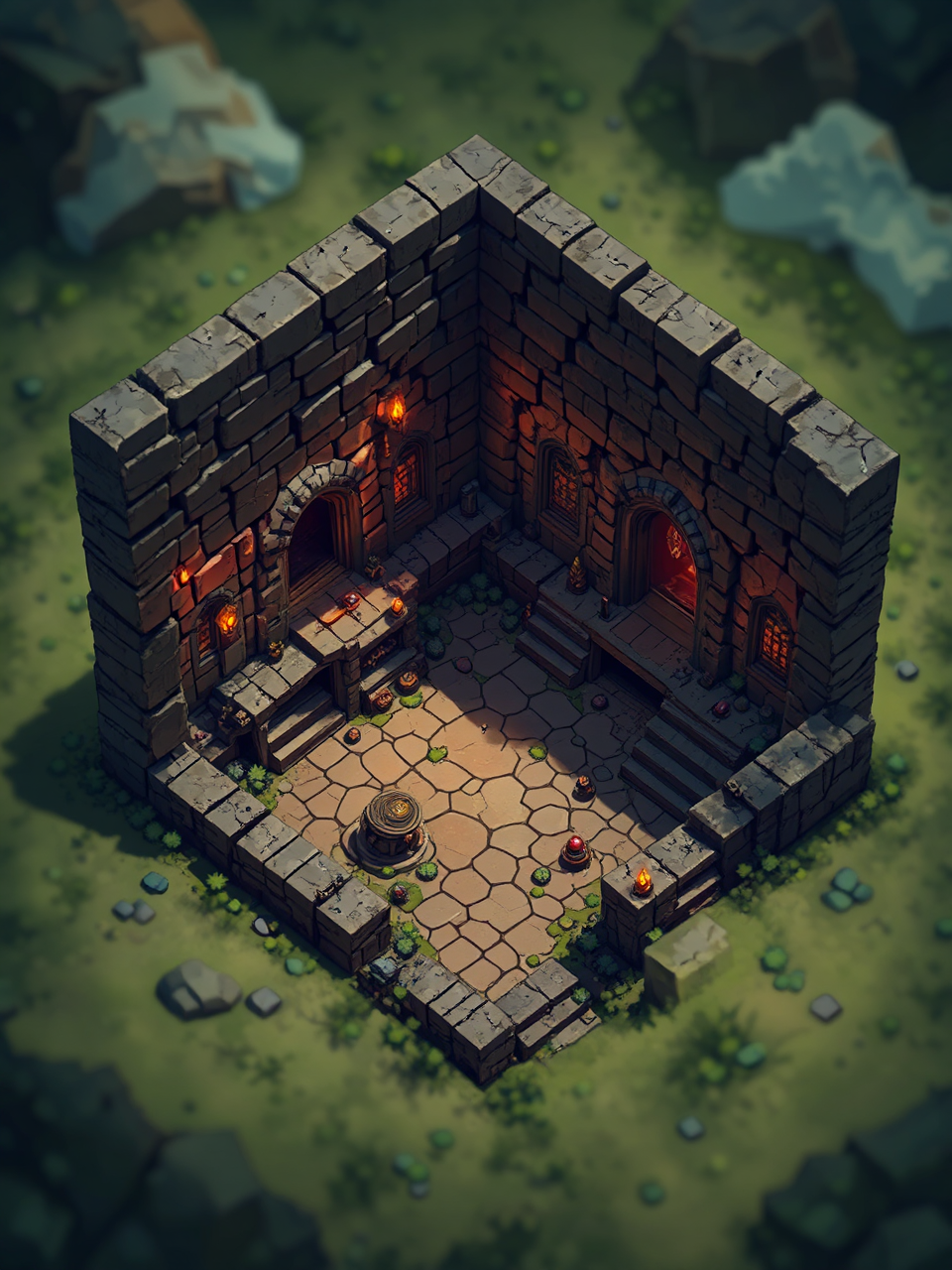 Large 3D isometric fantasy