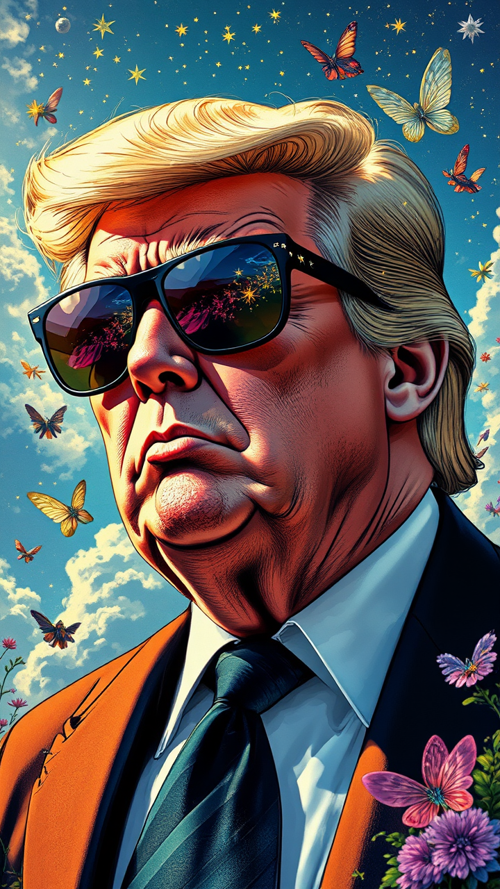 Donald Trump with stars