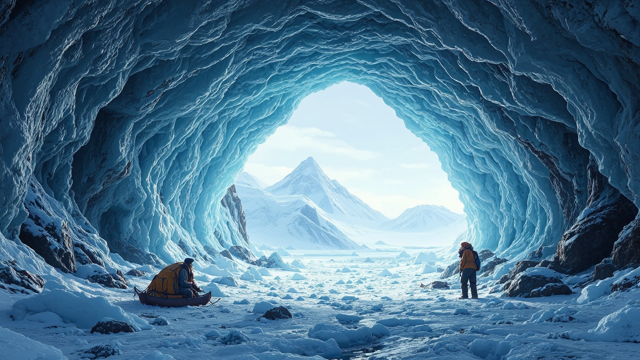 Ice cave at the