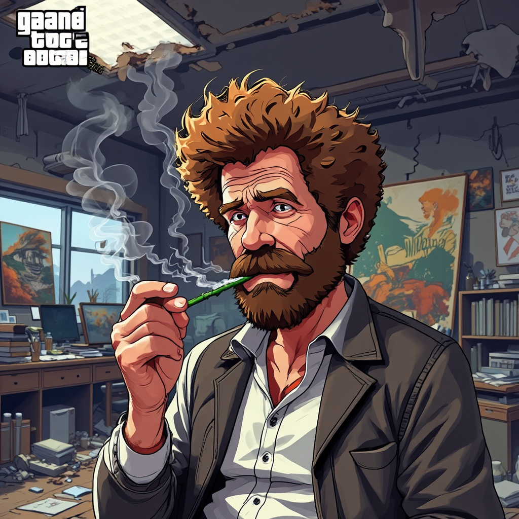 Bob Ross in GTA-style