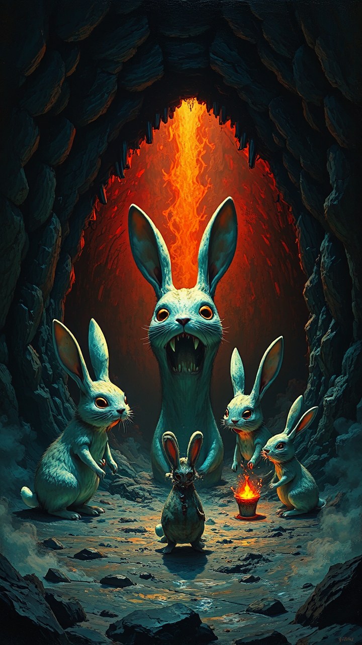 Rabbits in the dark