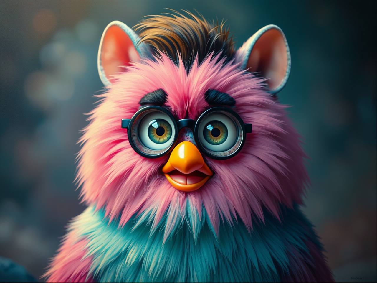 A Furby dressed as