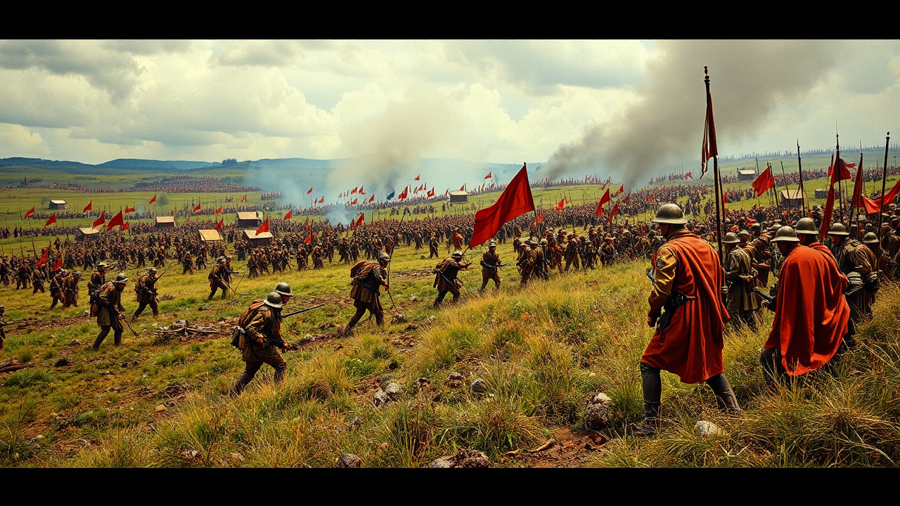 Color photograph of war