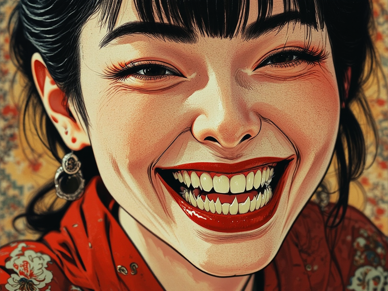 A smiling woman with