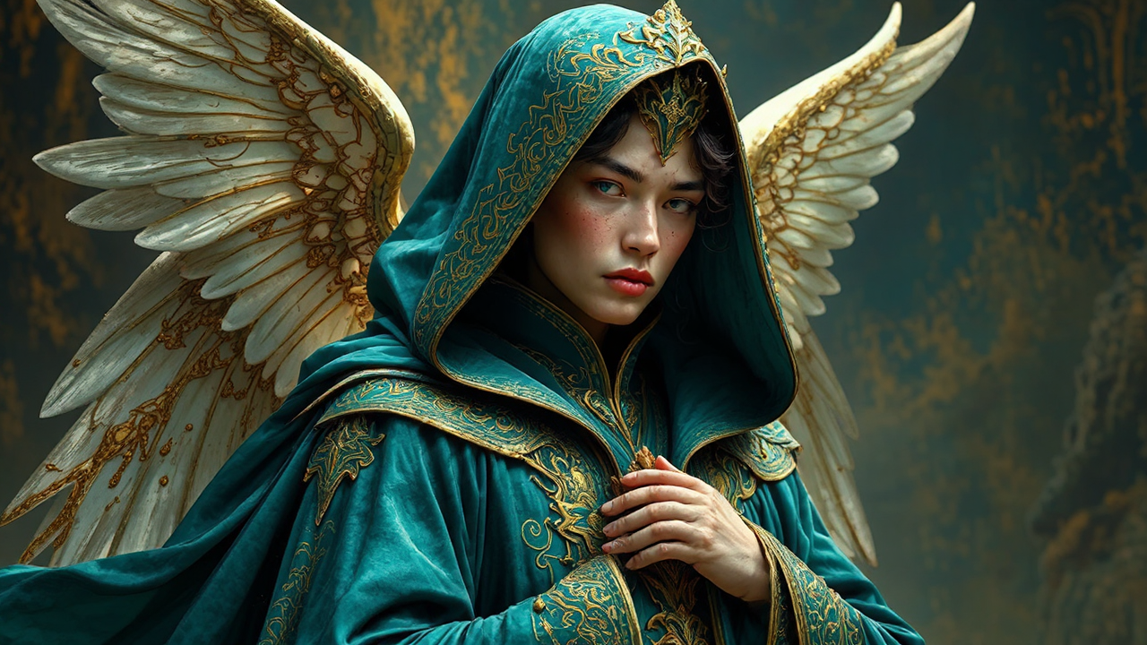 A majestic wizard in