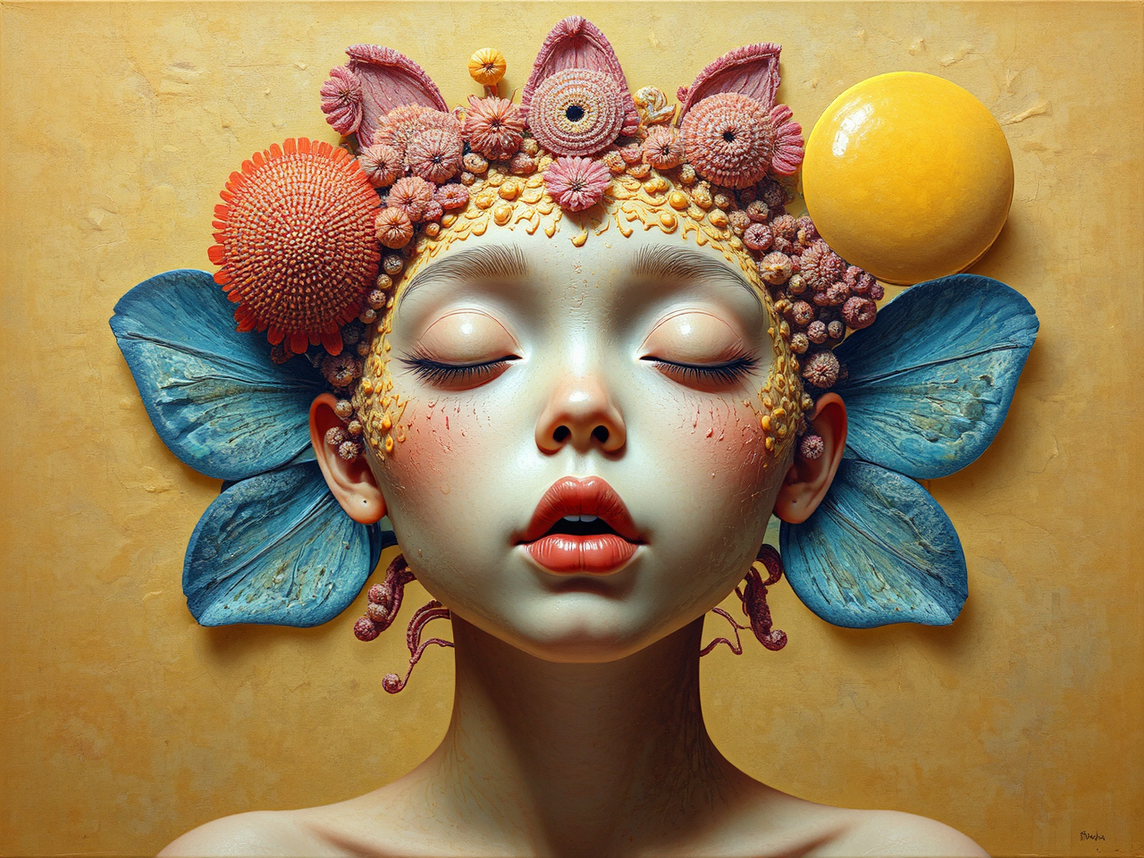 Acrylic painting of realistic