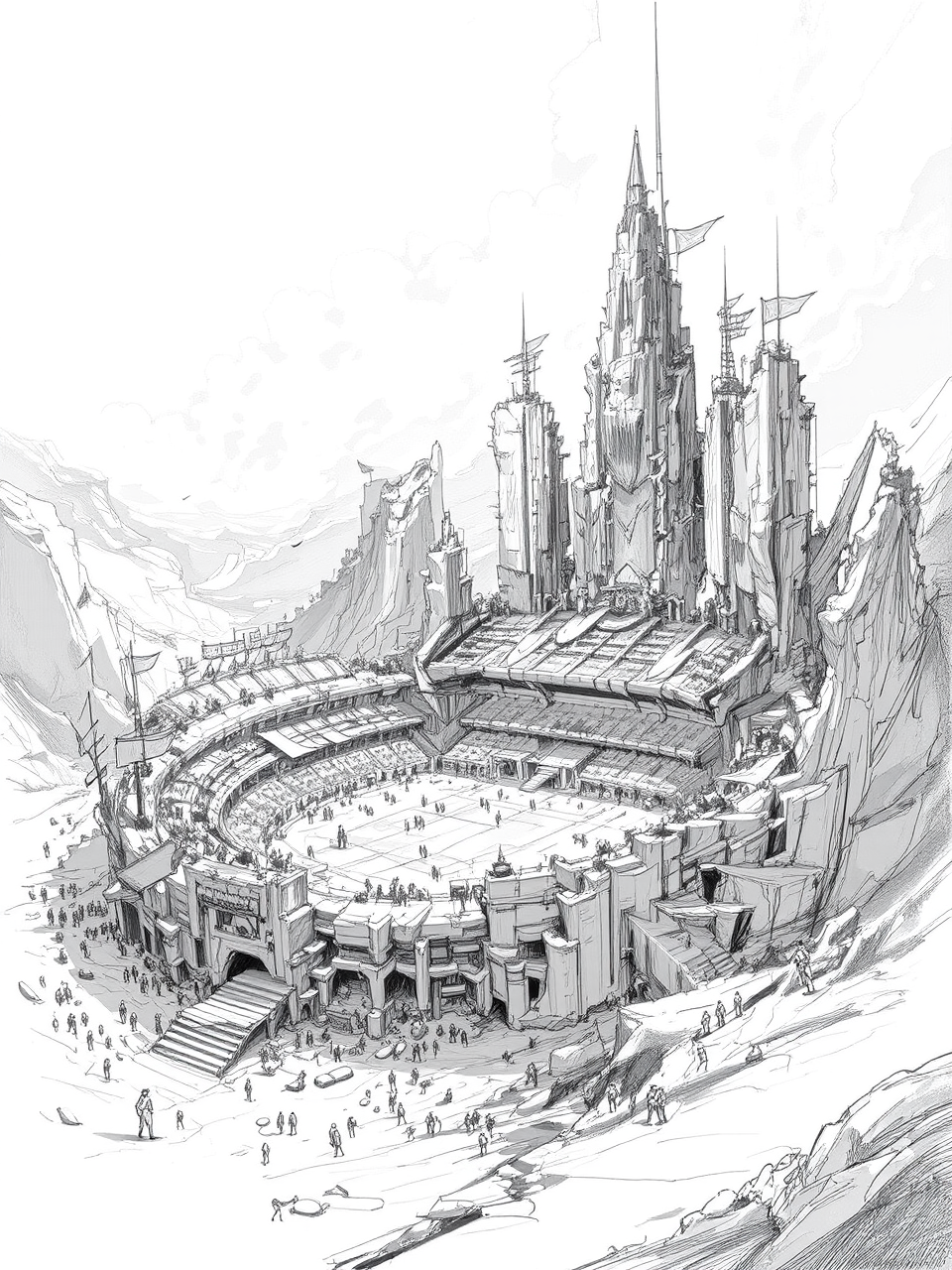 A futuristic battle arena