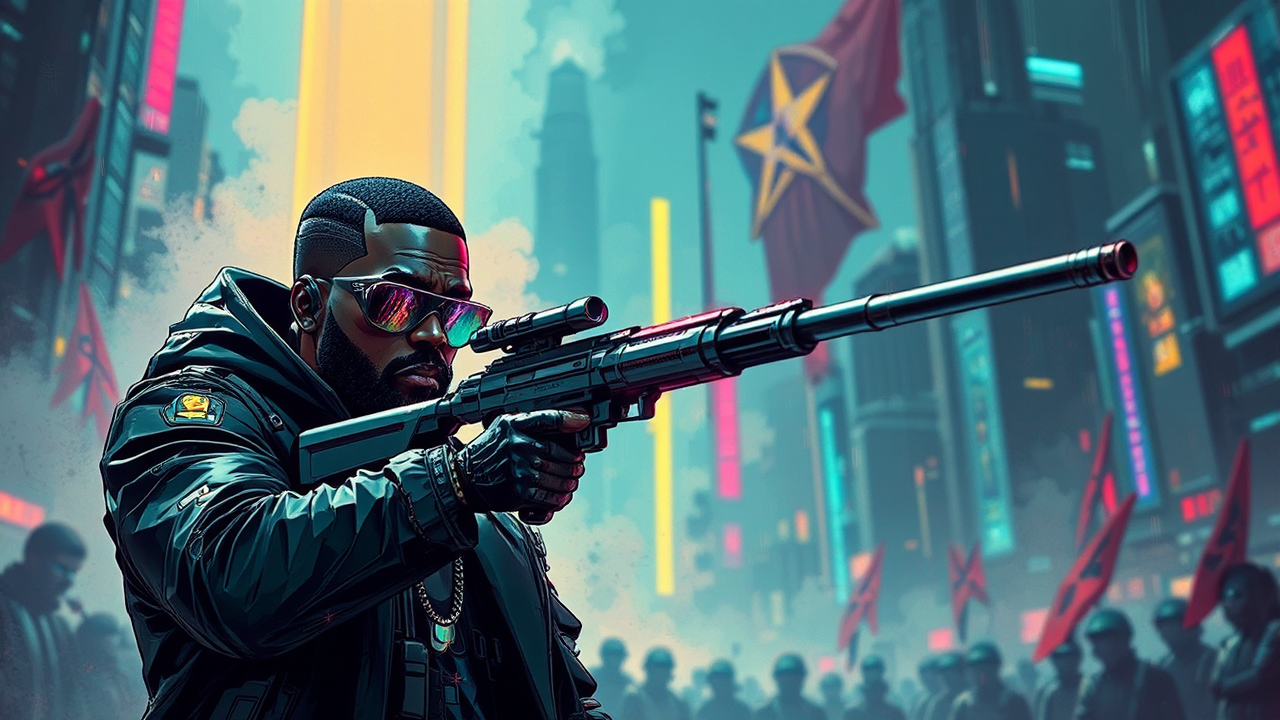 Kanye West in futuristic