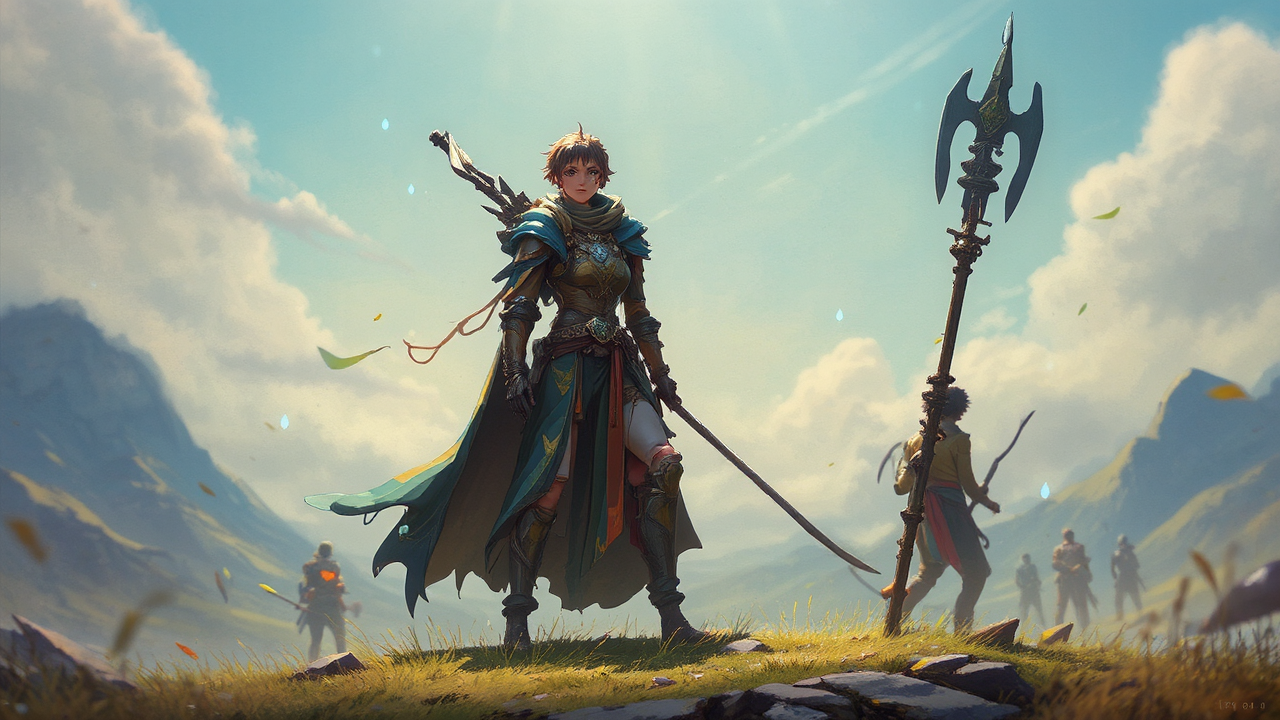 Female elf standing in