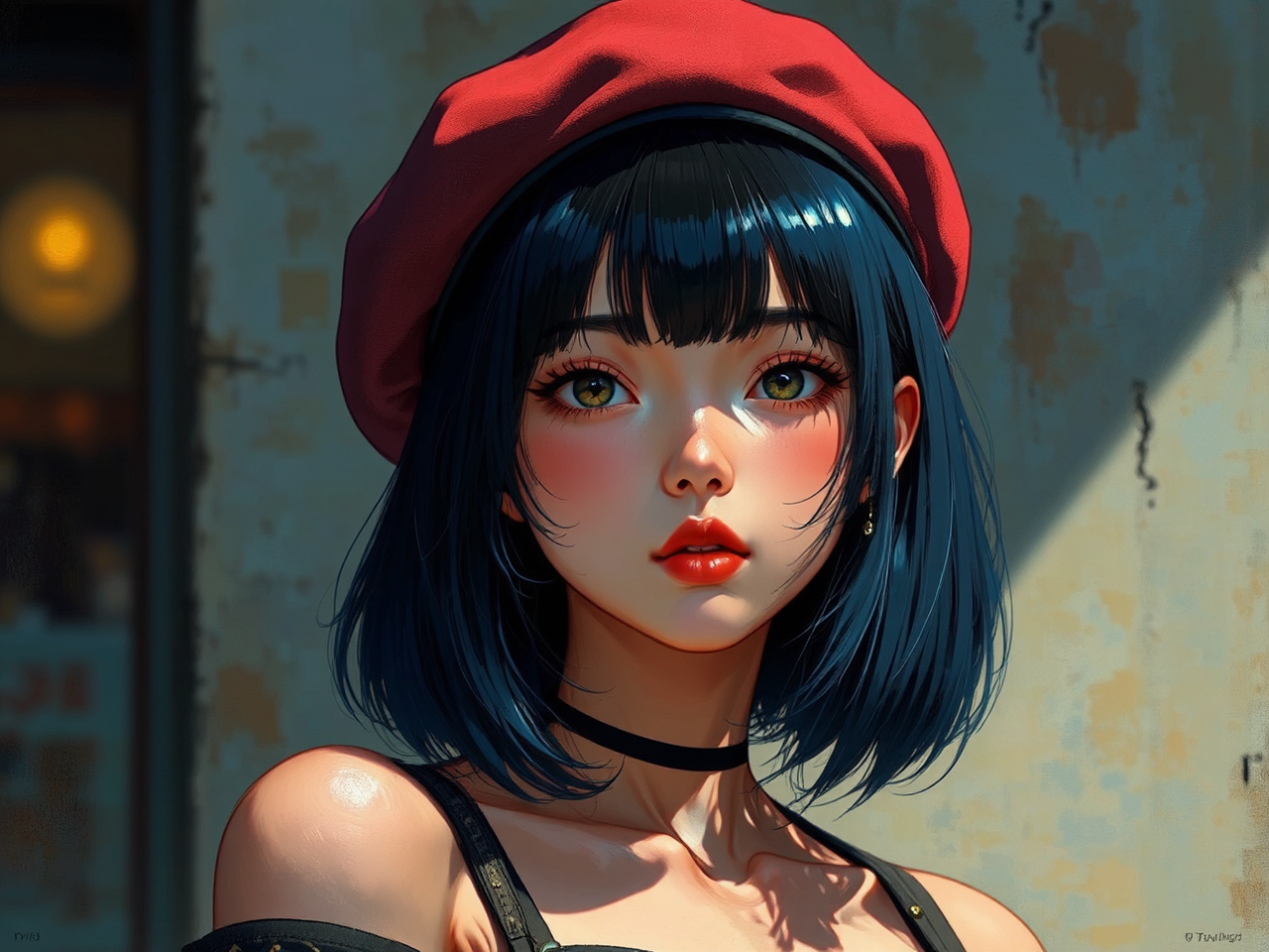 Girl with a beret,