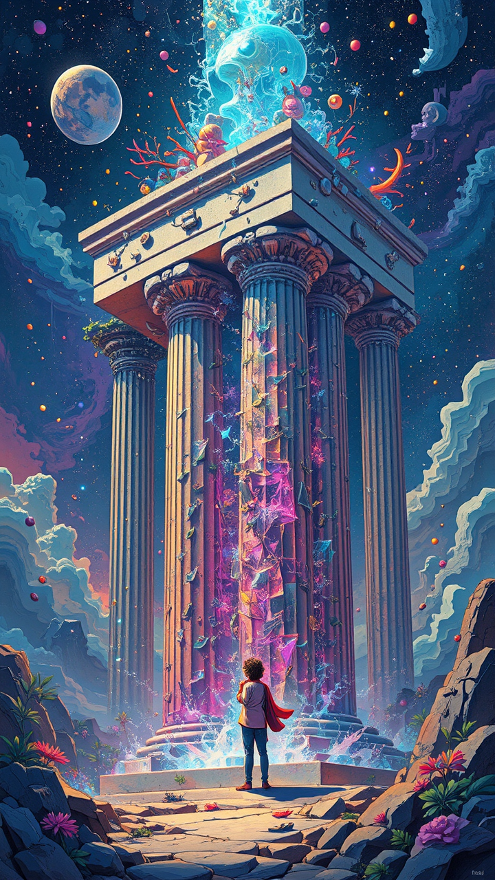 Vibrant cartoon characters in