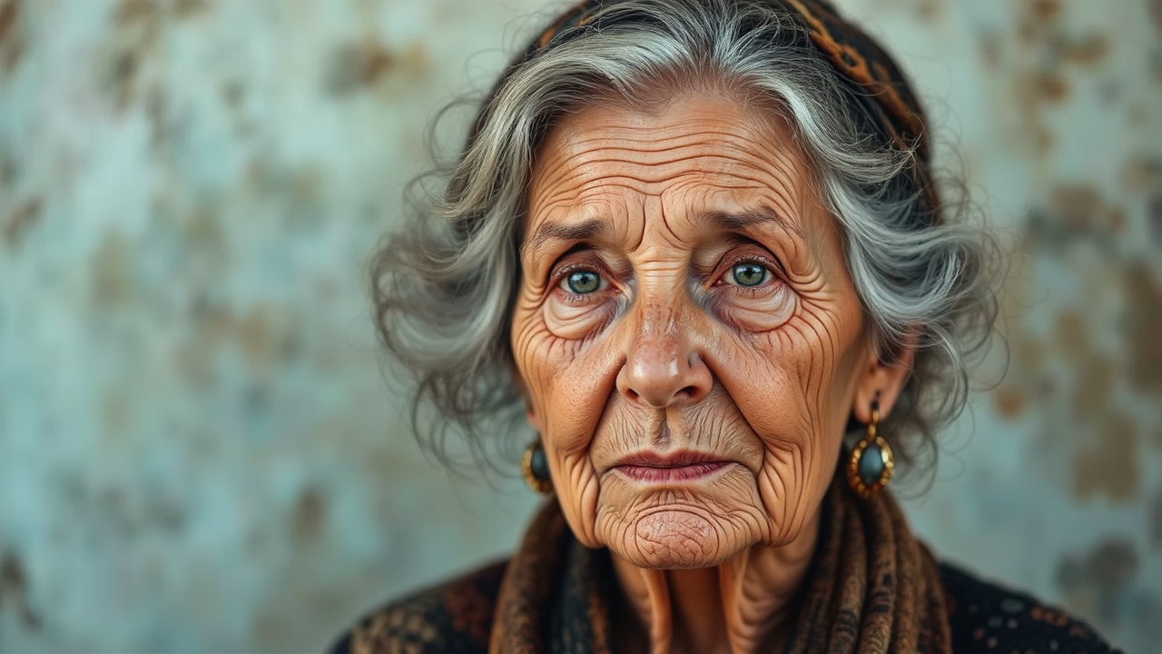 Old woman's portrait