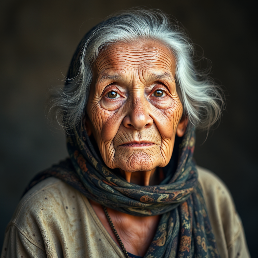Old woman in a