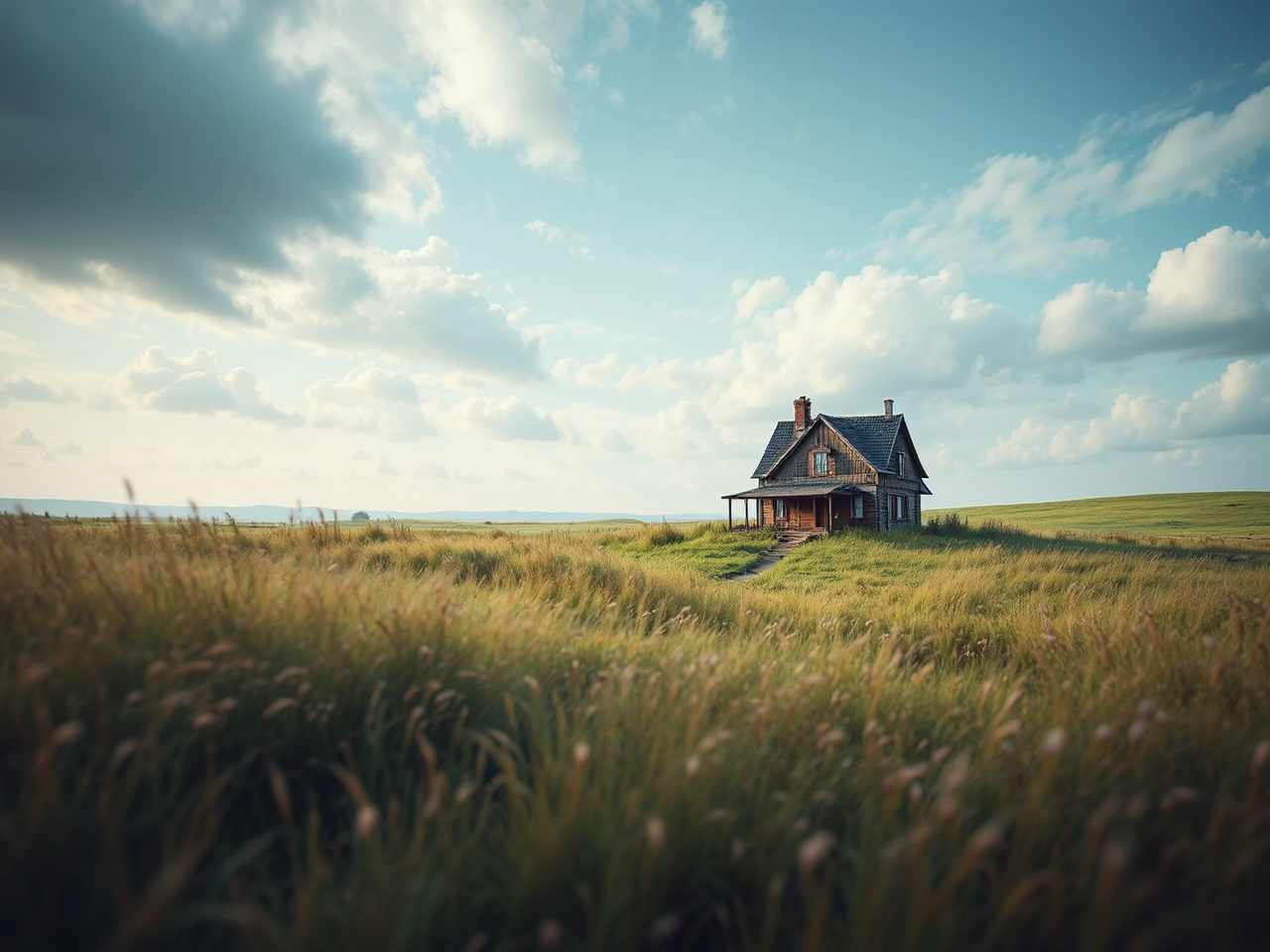 House in a grassland