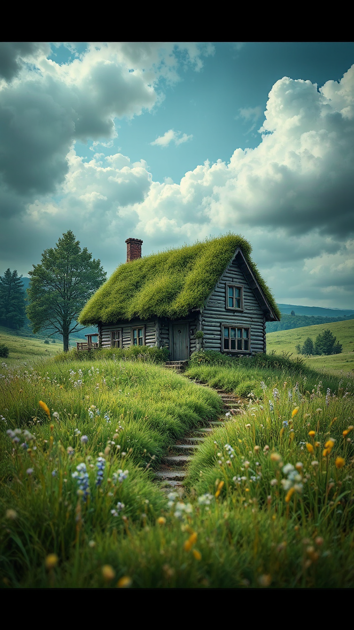 House in a grassland