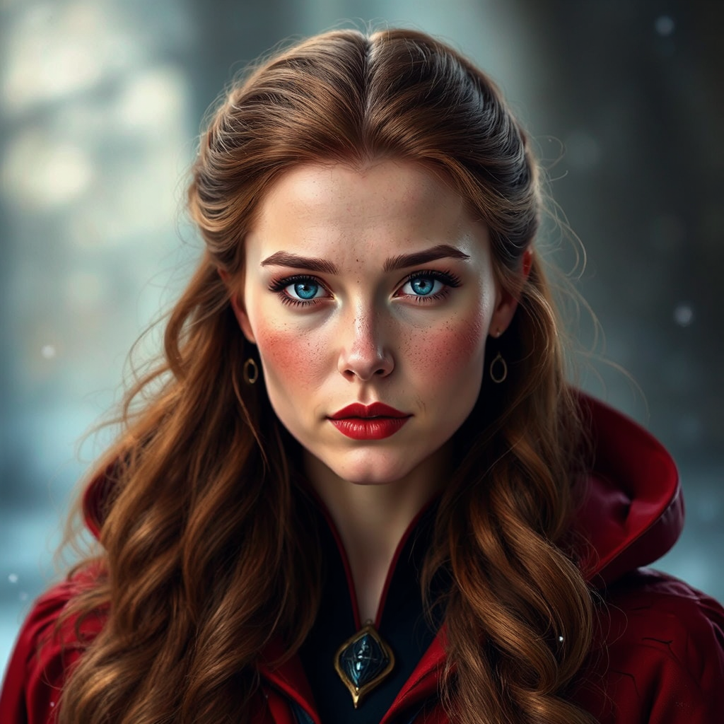 Elizabeth Olsen's face in