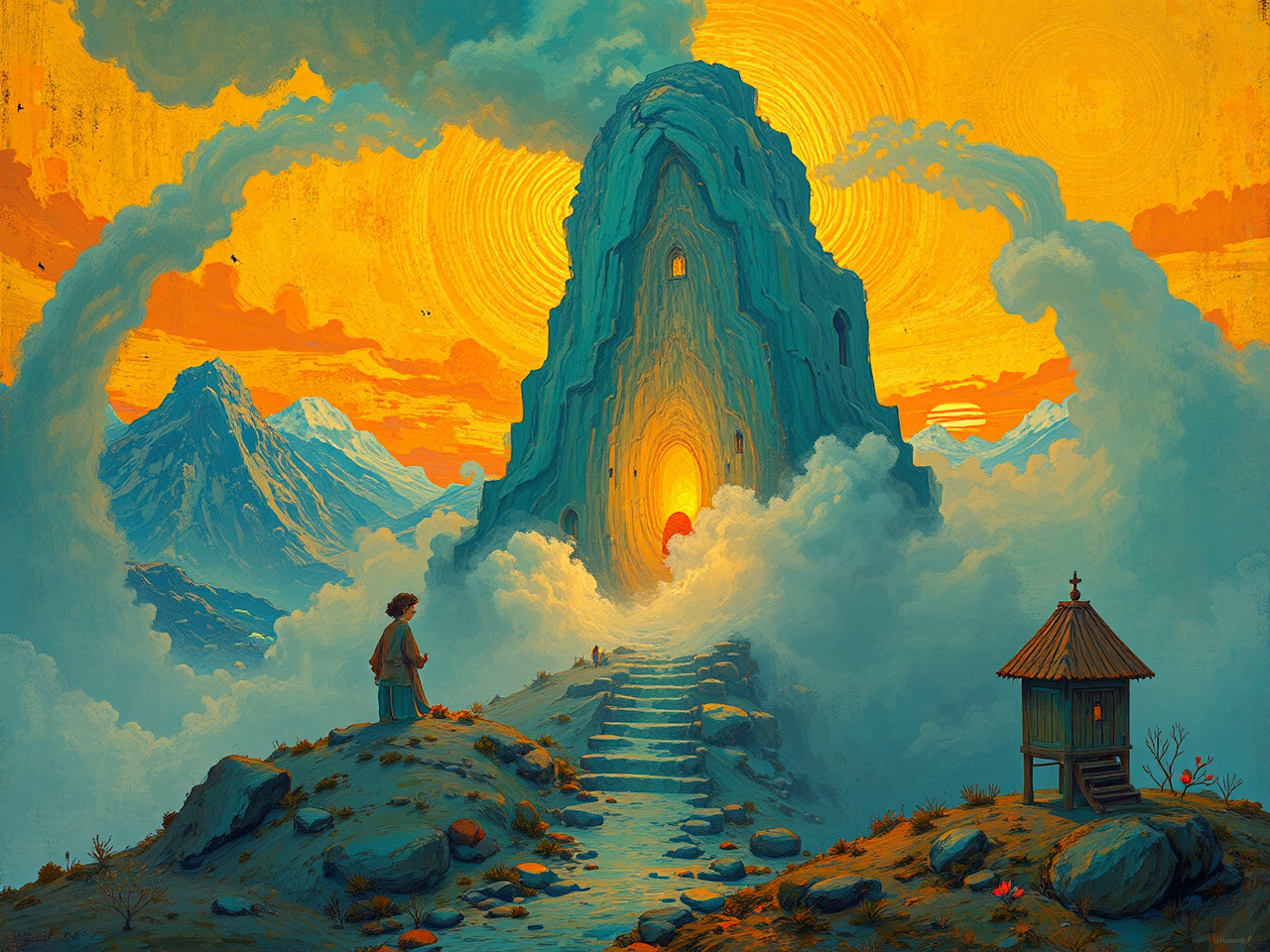 A futuristic cityscape with