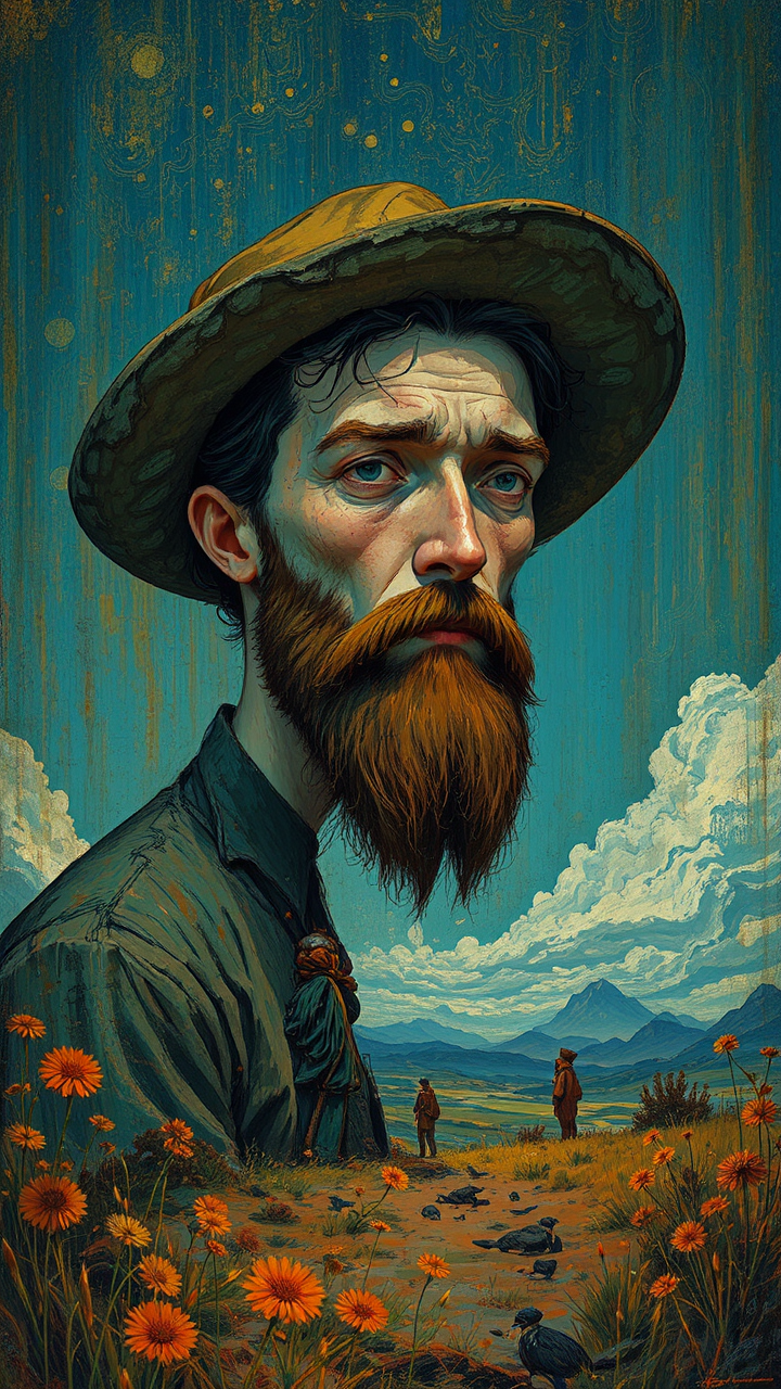 Broken, Distorted Human Face.