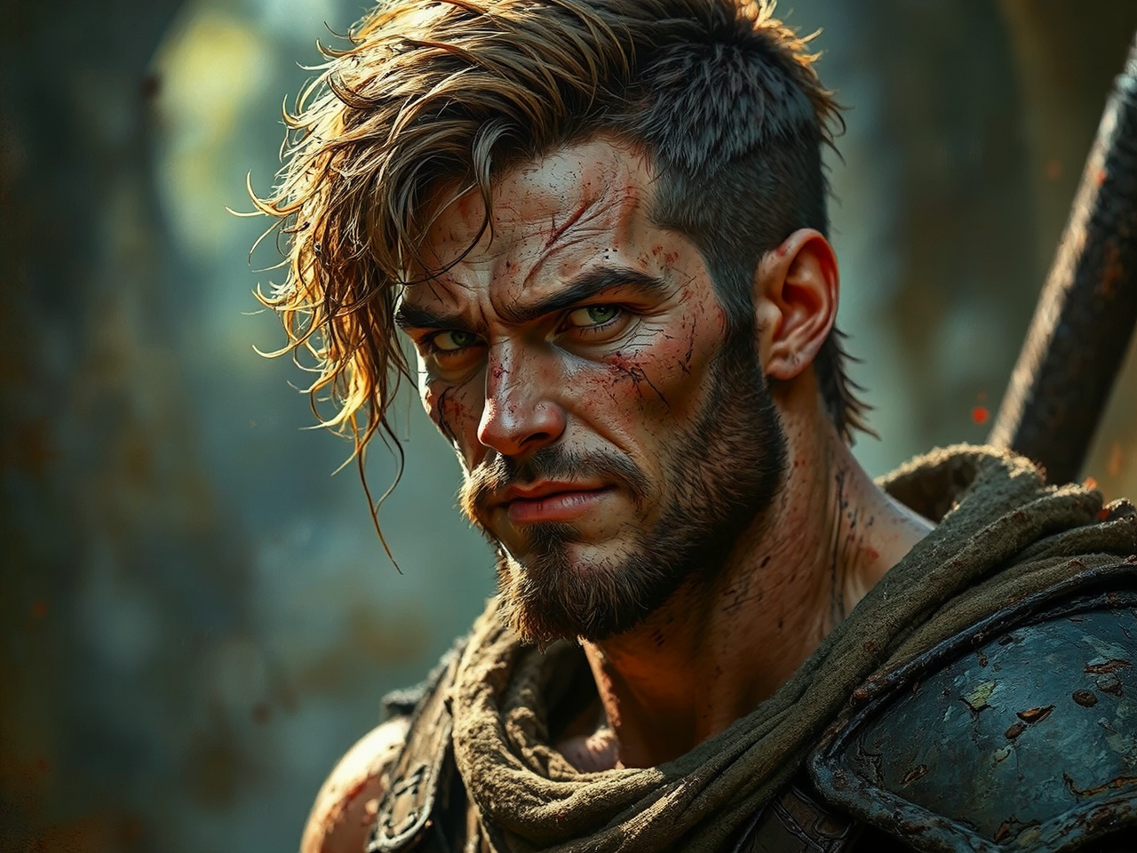 Medieval warrior with a