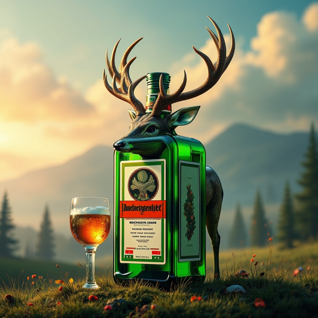 A bottle of Jagermeister