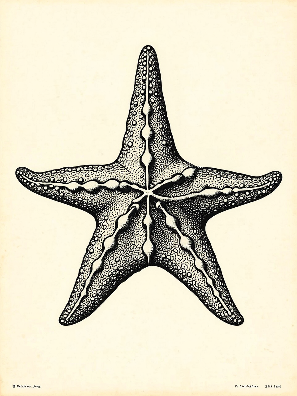 Starfish in geometric design.