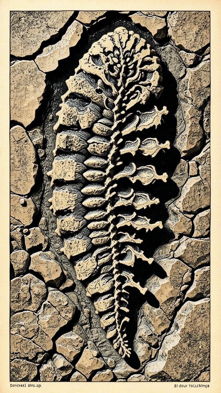 A 3D fossil illustration