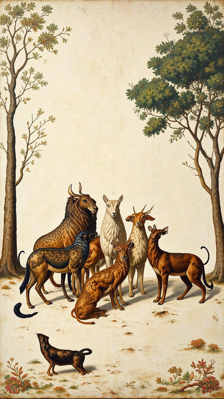 Group of domestic wild