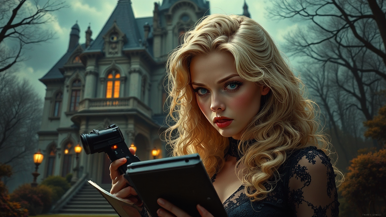 Journalist investigates haunted mansion.