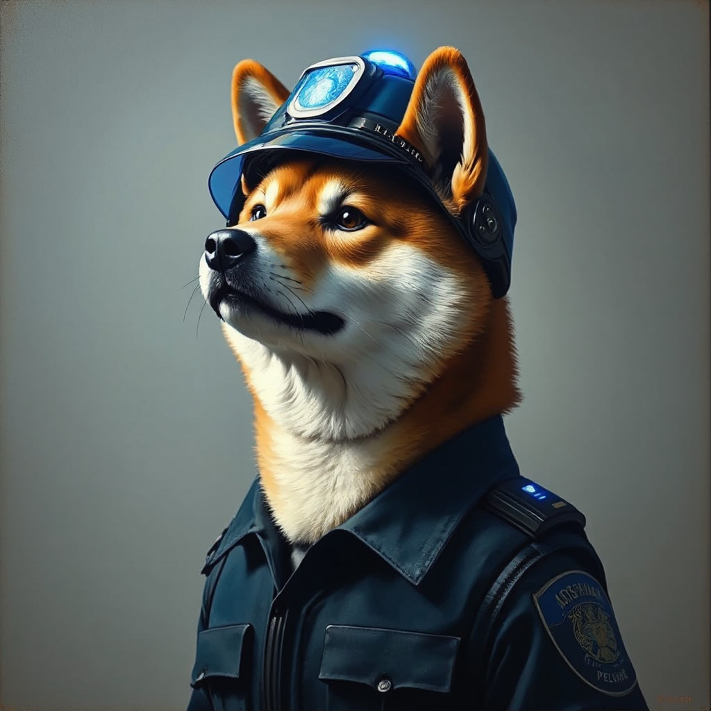 Police shiba inu officer
