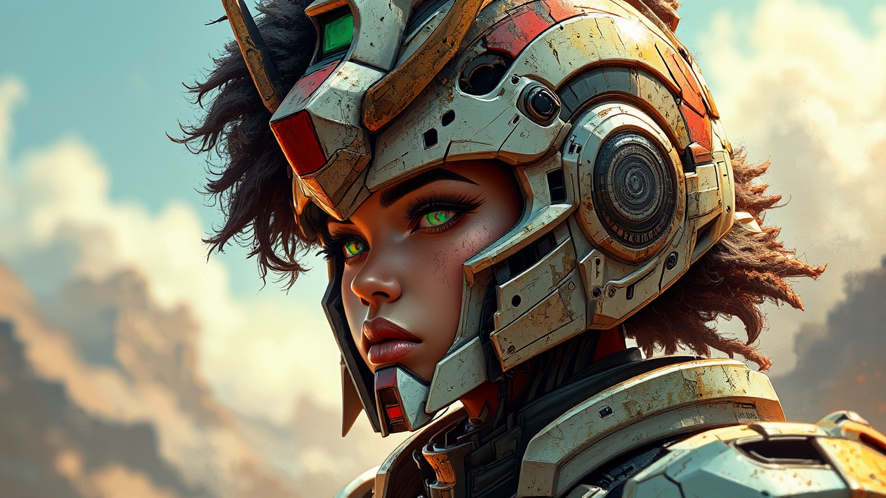 Female Spartan in futuristic