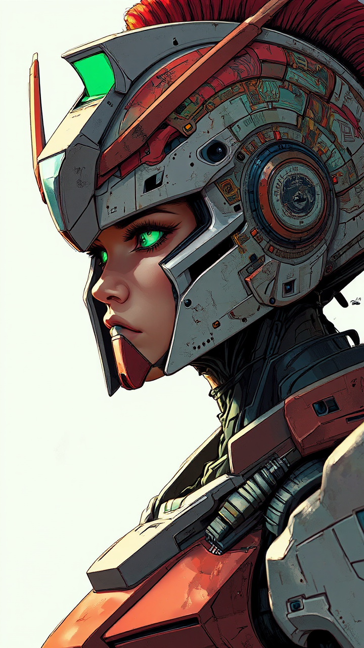 Female Spartan in futuristic