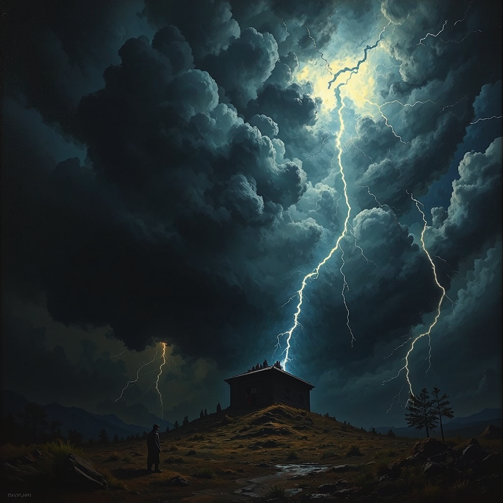 Mourning funeral scene with