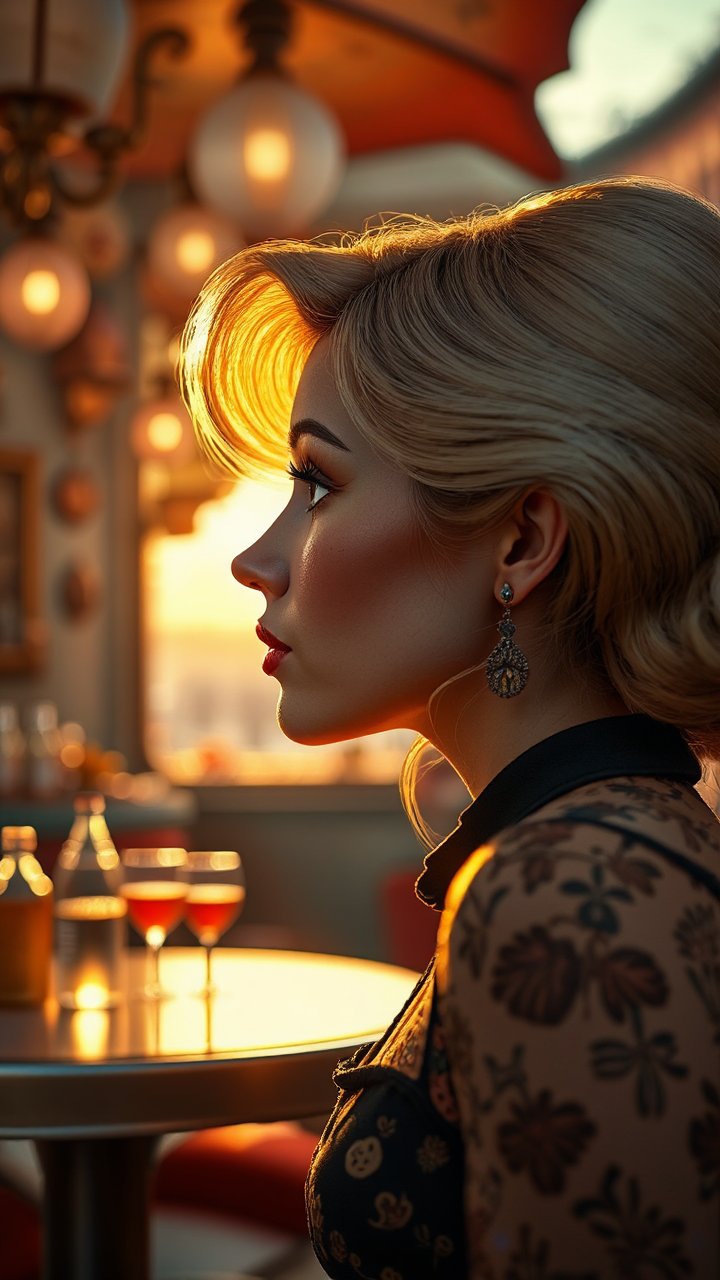 A nostalgic 1950s-style diner.