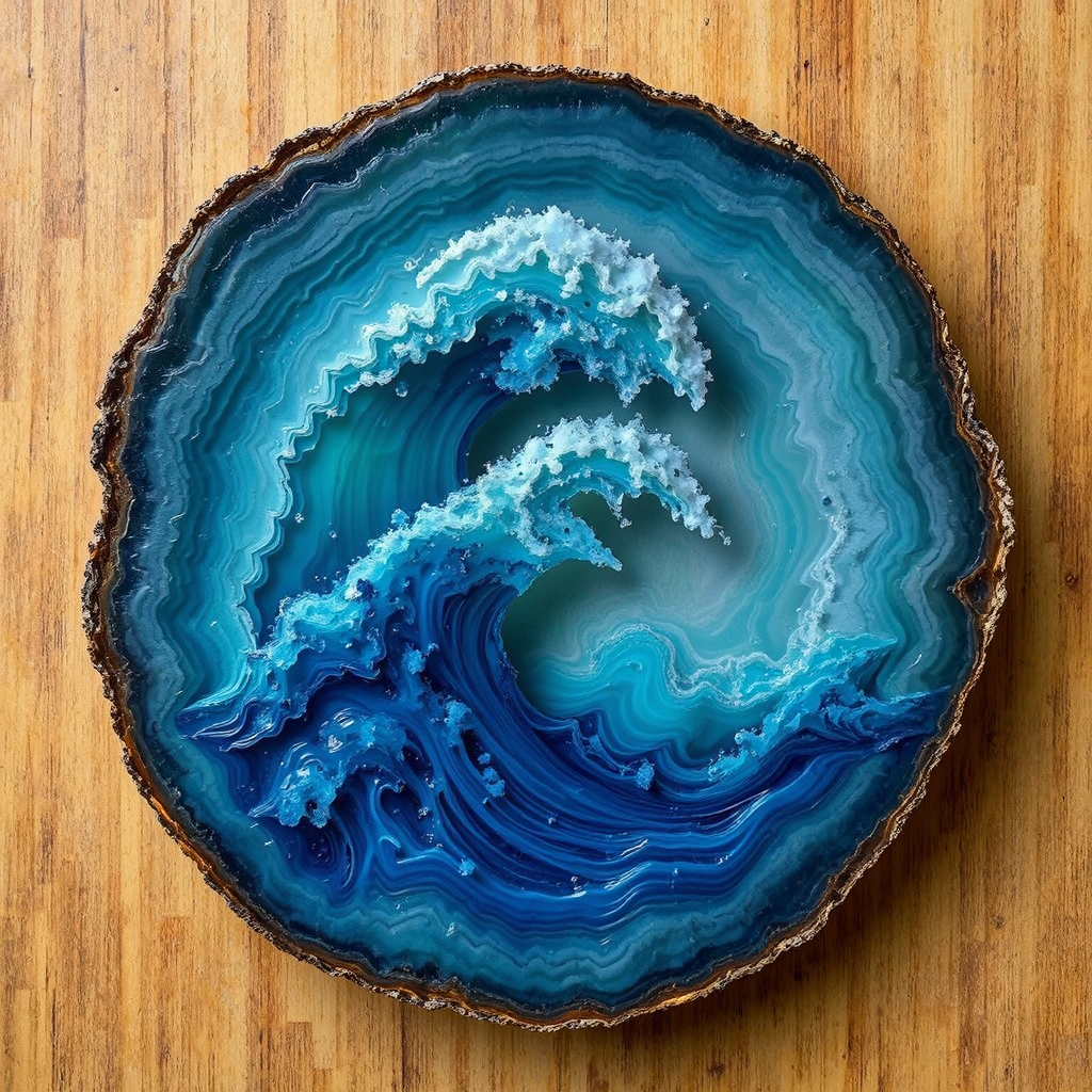 Agate waves on surface