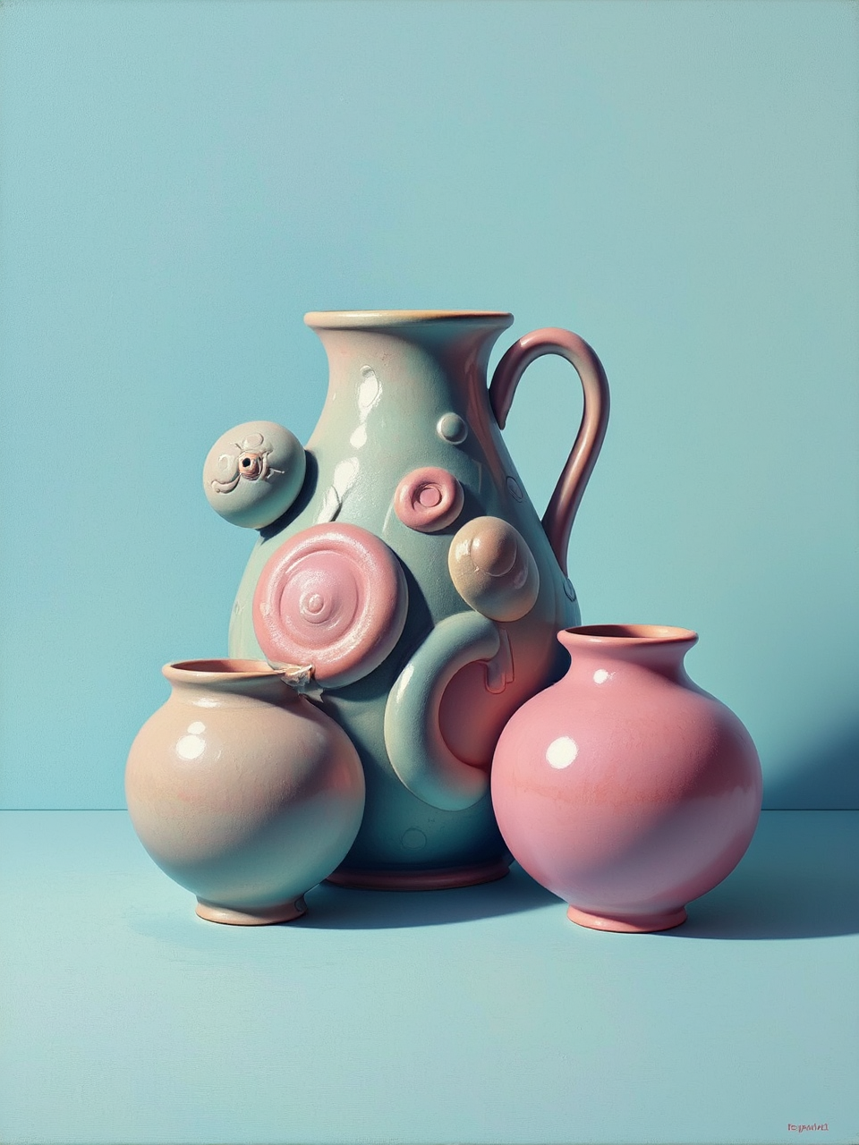 Abstract art with pastel