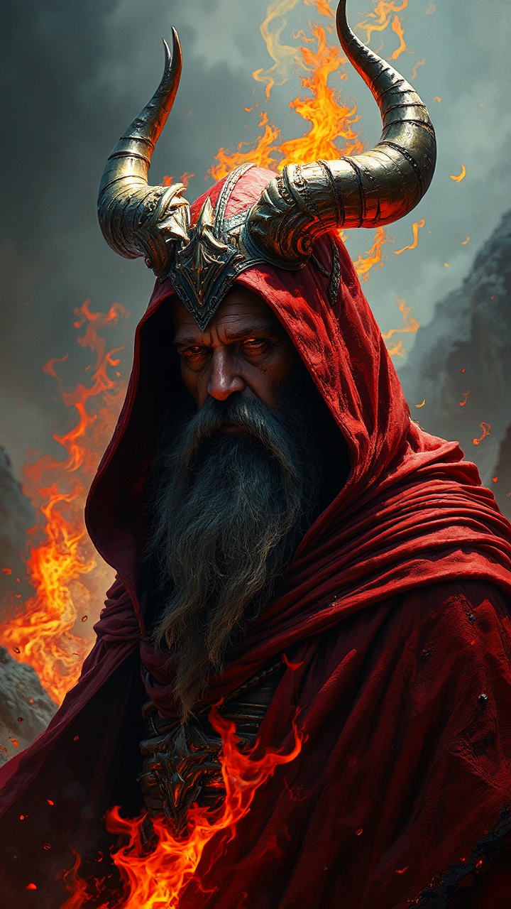 Ancient wizard in medieval