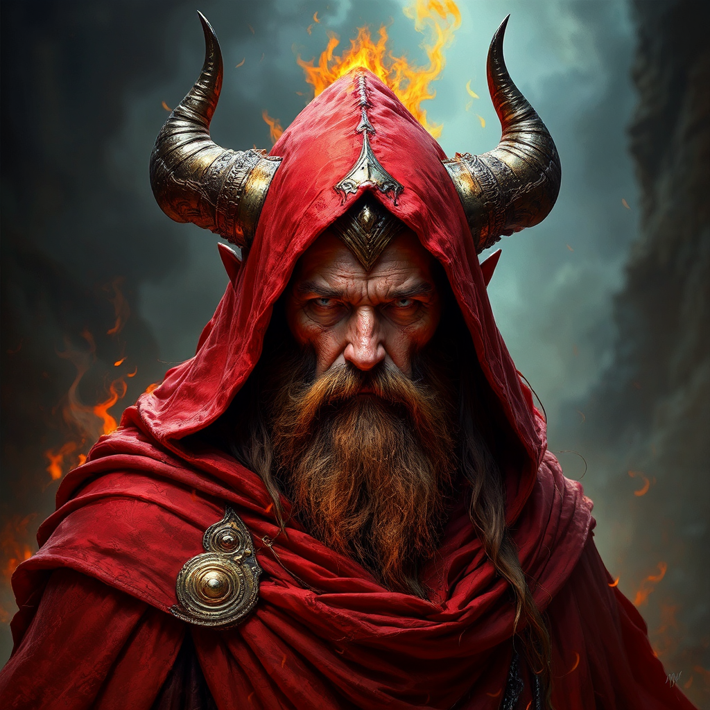 Ancient wizard in ornate