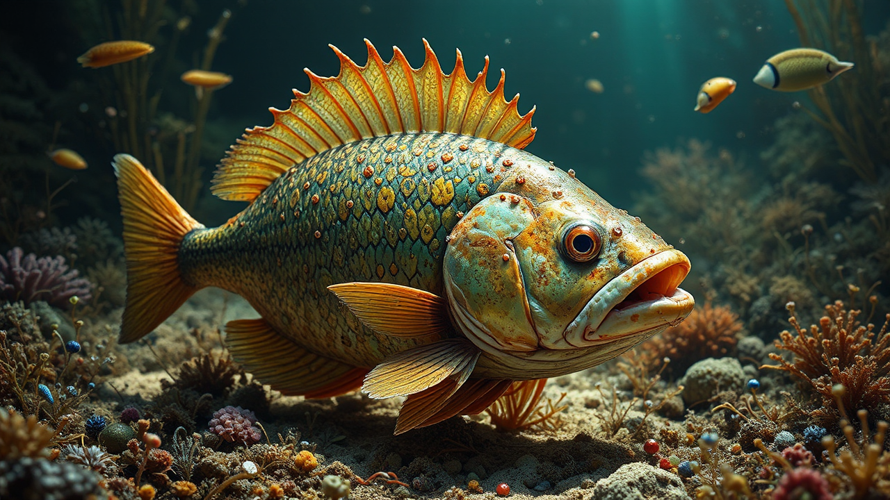 Large fish with human