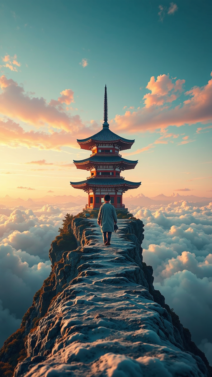 Man walking on fluffy