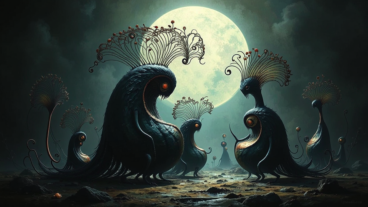 Whimsical, uncanny creatures in