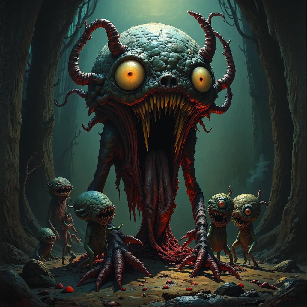 Visceral creaturelings in dark