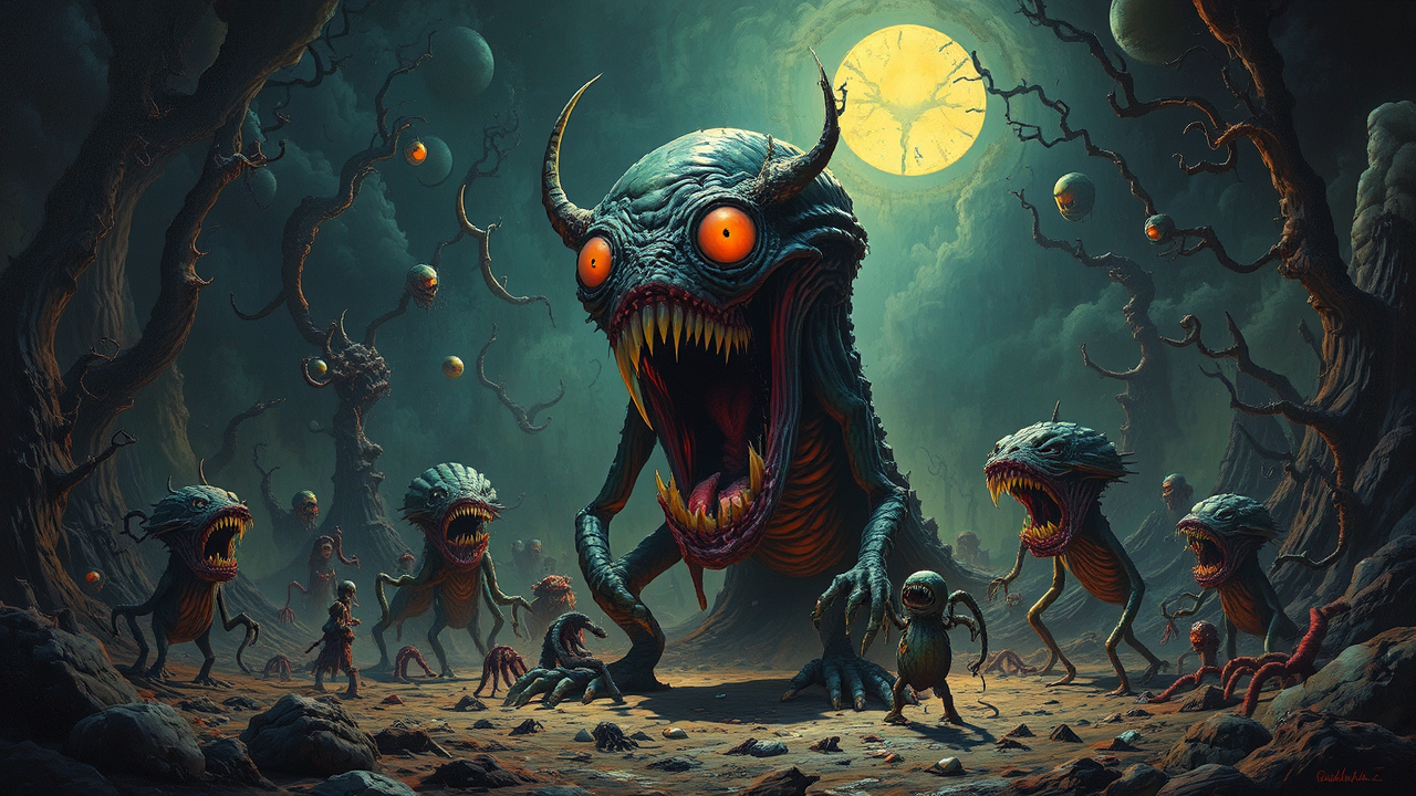 Visceral monsters with dramatic