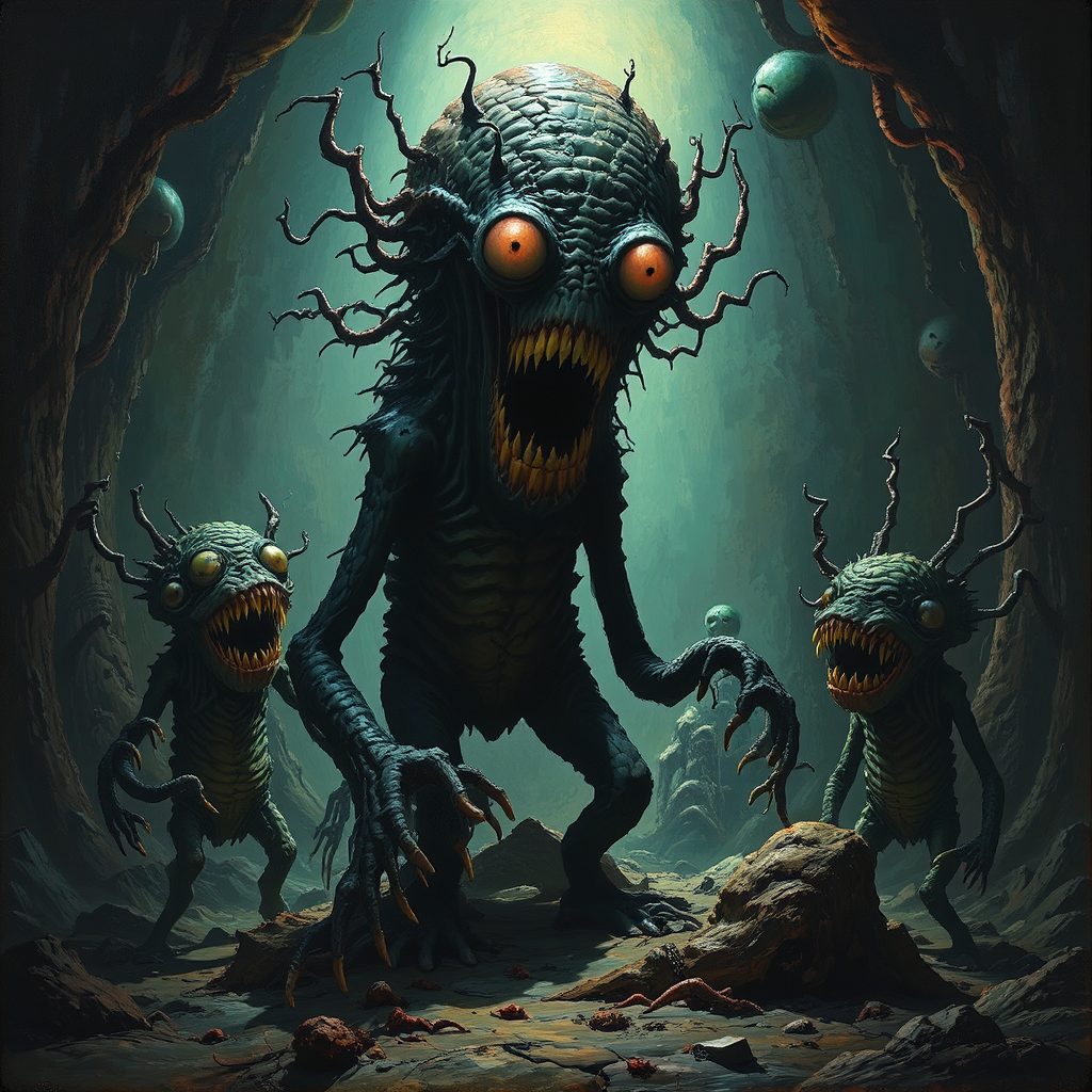 Uncanny monsters with dramatic