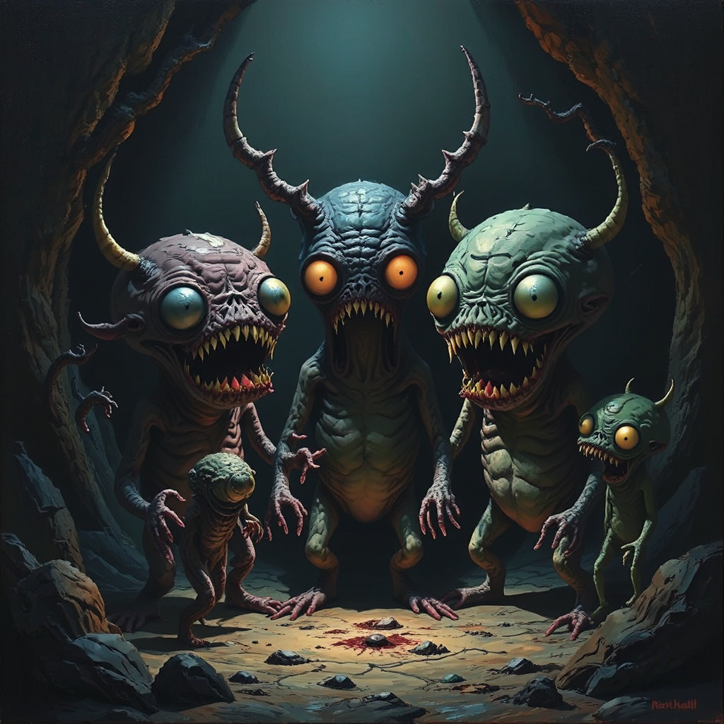 Uncanny monsters with dramatic