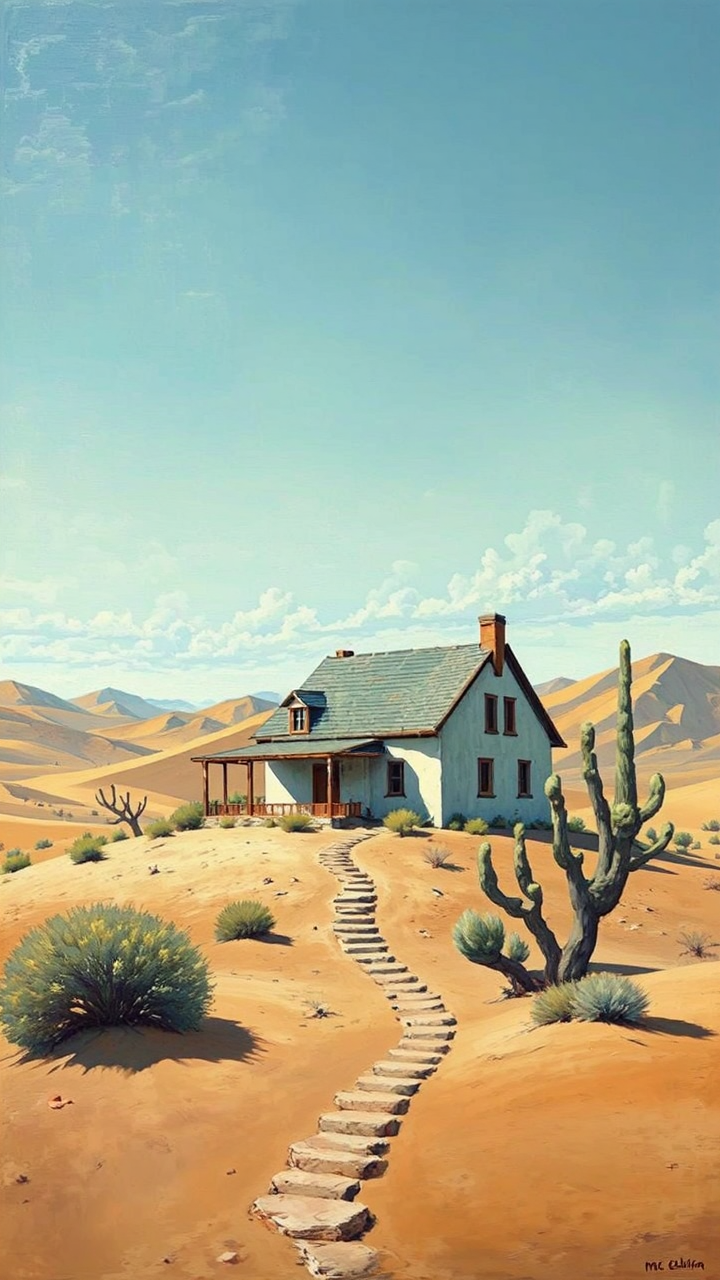 House in a desert